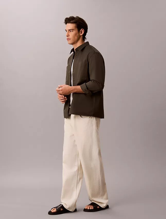 Tvättad twill-övertröja Tvättad twill-övertröja