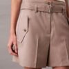 Utility-shorts i ullblandning med fiskbensmönster Utility-shorts i ullblandning med fiskbensmönster