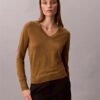 V-ringad tröja i merinoull