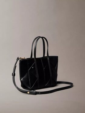 Vävd mini-tote-väska med axelrem