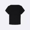 Vävd Monologo-T-shirt för flickor med ribb Vävd Monologo-T-shirt för flickor med ribb
