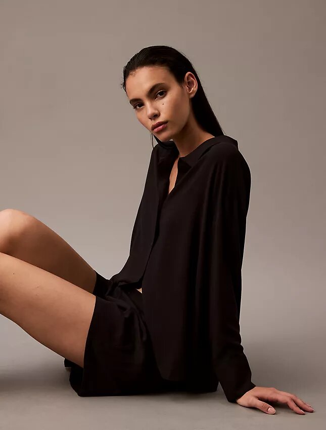 Vävda sovshorts i viskos Vävda sovshorts i viskos